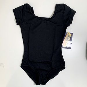 NWT Capezio Short Sleeve Dance Leotard, Girls Sizes